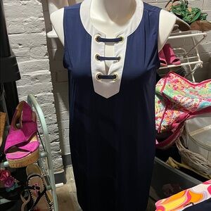 MICHAEL Michael Kors Navy and White Mini Dress